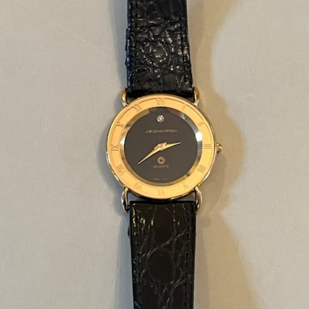 JB CHAMPION | Gold-tone Quartz Women's Watch Classic-NEW Battery-EUC